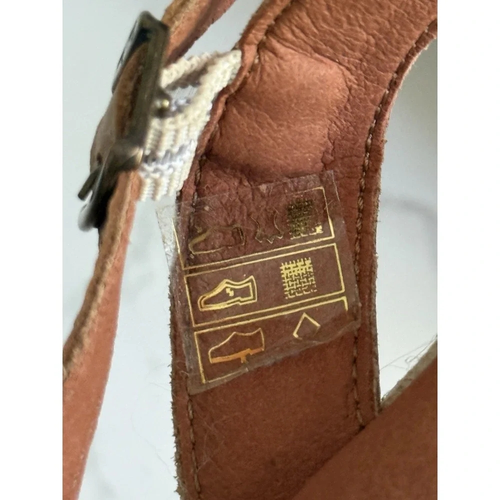 Toni Pons Atenes Platform Block Heel Espadrille Sandal Size 37 Beige Tan NWOT